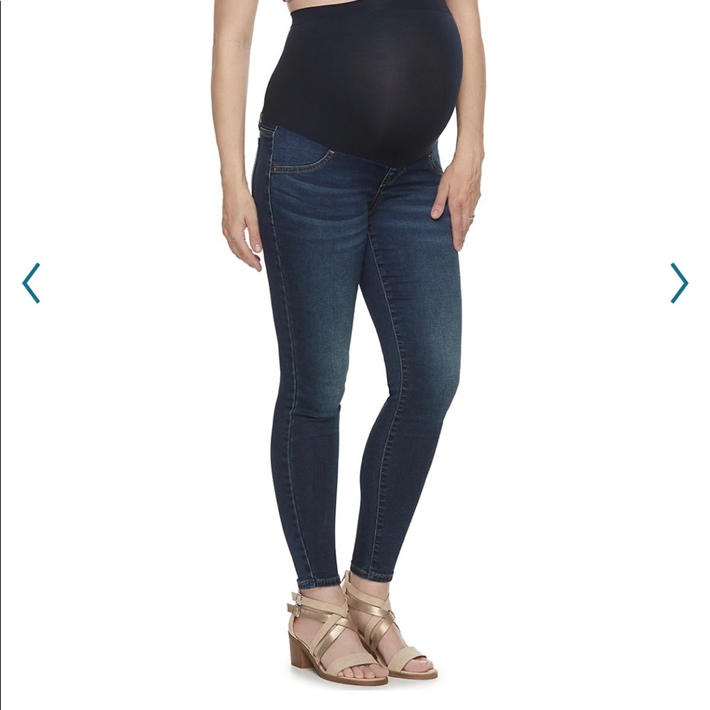 a:glow Full Belly Panel maternity jeggings, size 2